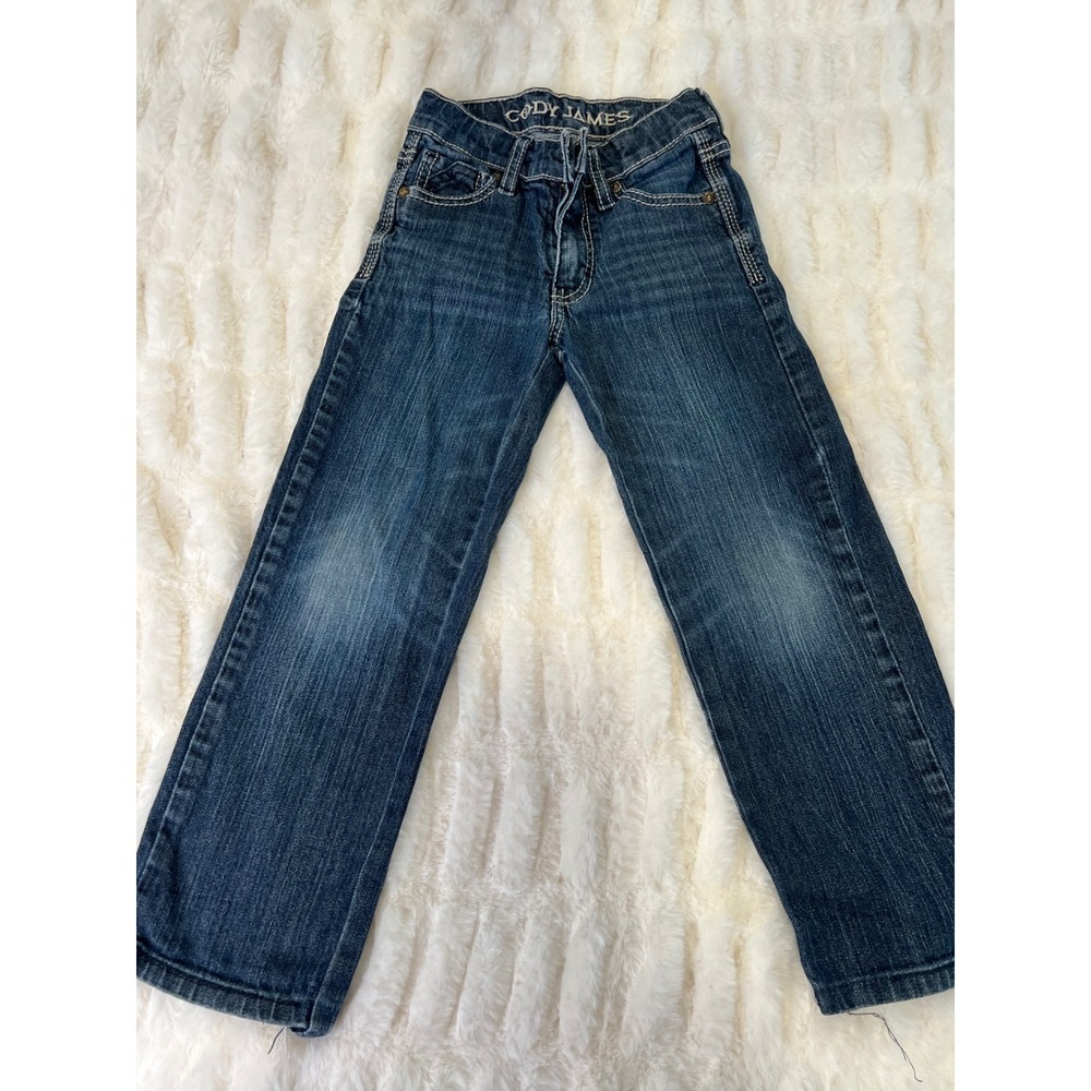 Cody James Boys Straight Leg Western Jeans Dark Wash Blue Size 6 Regular